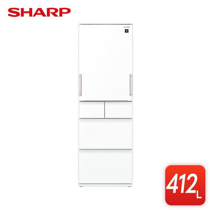 シャープ 冷蔵庫 SJ-G413G（5ドア／どっちもドアタイプ／412L） ピュア