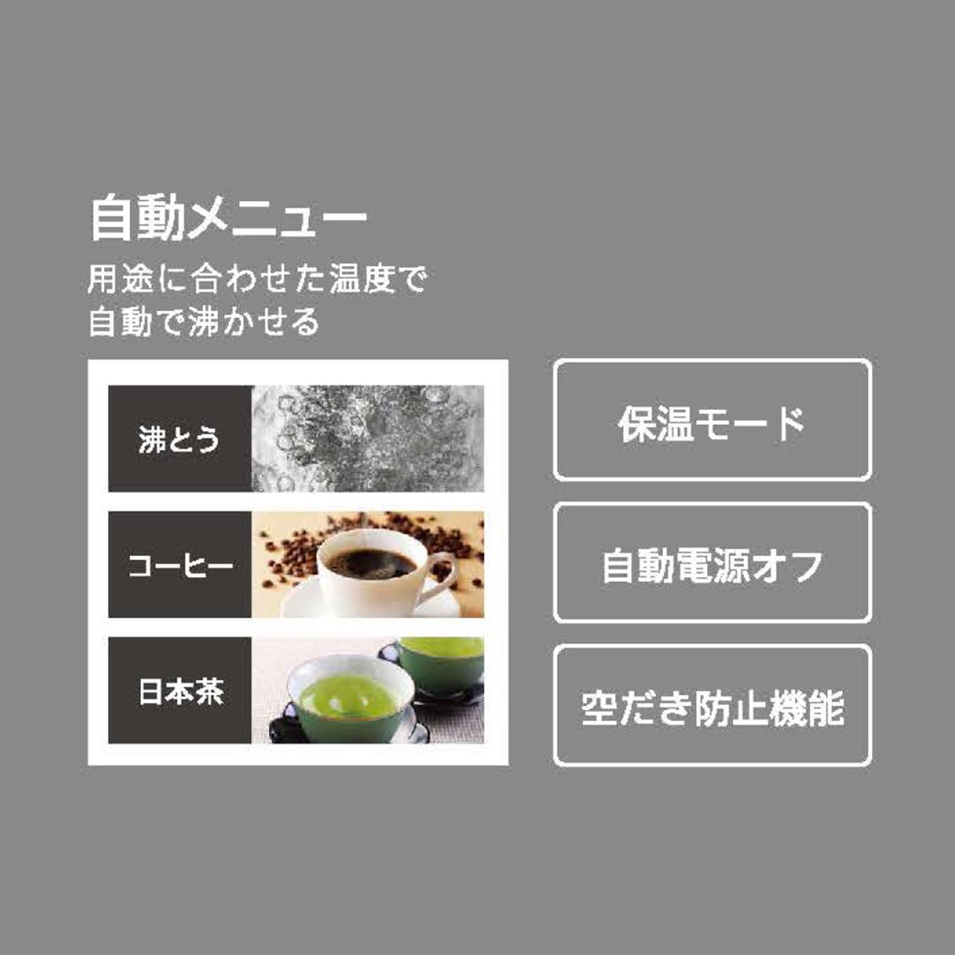 グリーン住宅ポイントデザインケトル(温度調節付)イメージ