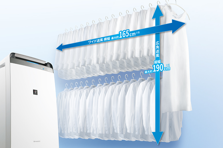 プラズマクラスターの風が
ニオイを寄せ付けず
パワフルに乾かす