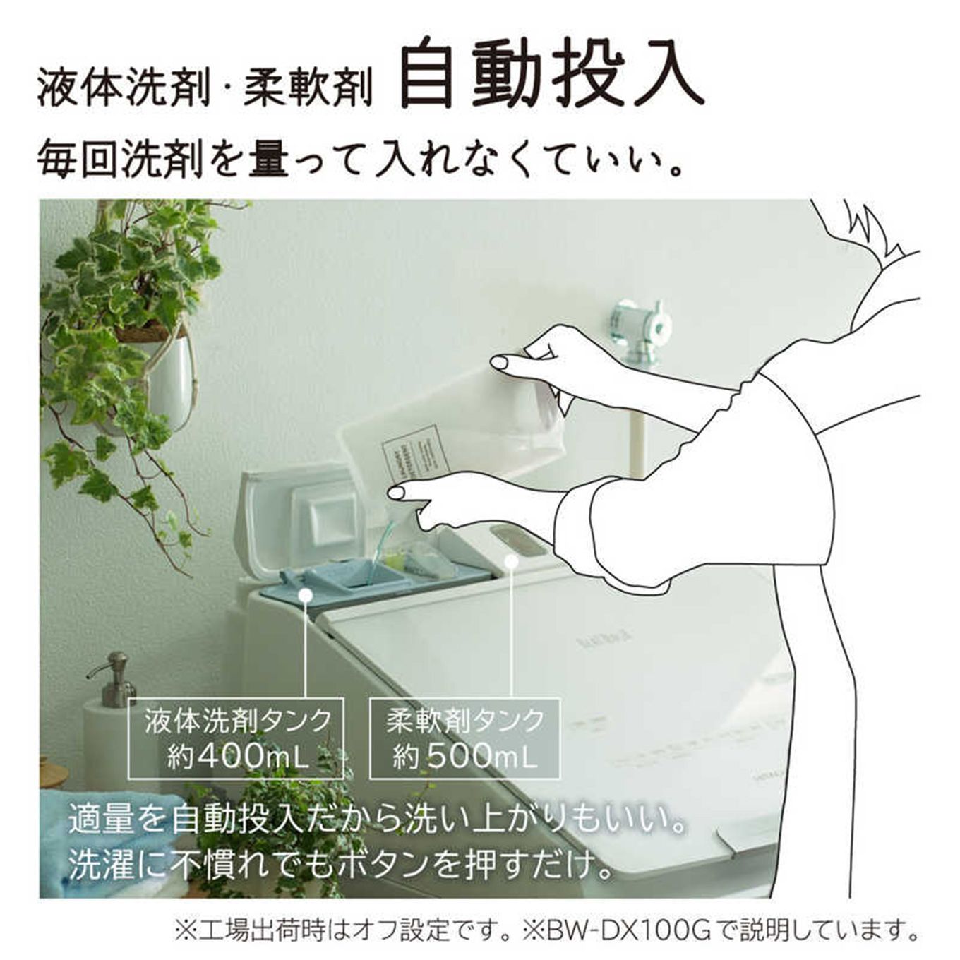 グリーン住宅ポイント縦型洗濯乾燥機 ビートウォッシュ(洗濯9.0kg / 乾燥5.0kg / ヒーター乾燥 / ふろ水ポンプ付)イメージ