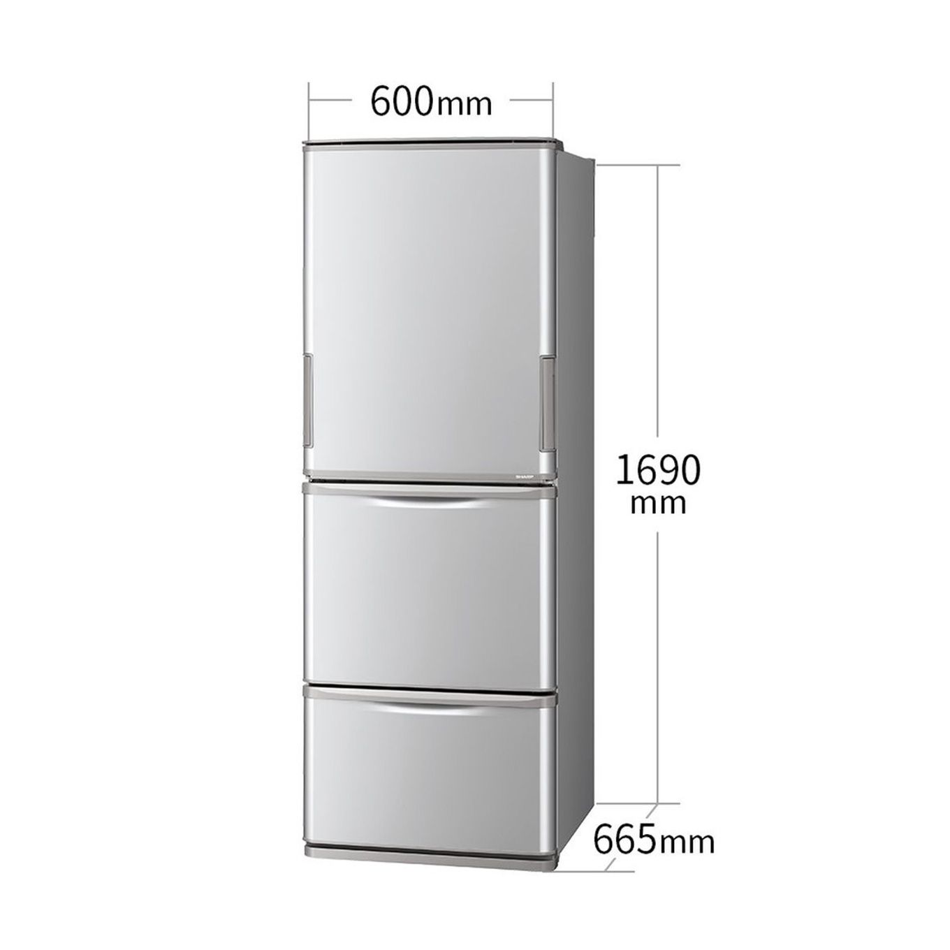 グリーン住宅ポイント冷蔵庫 SJ-W354H(350L/3ドア/左右開きタイプ)イメージ
