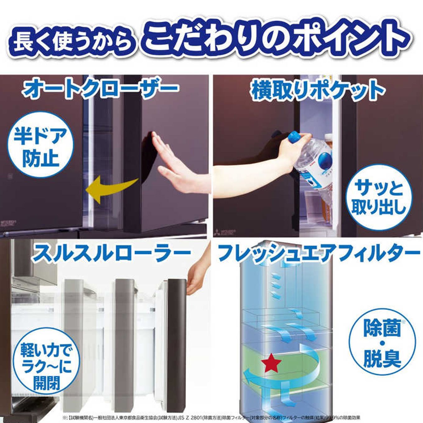 グリーン住宅ポイント6ドア冷蔵庫 置けるスマート大容量 WXDシリーズ(517L/フレンチドア)イメージ