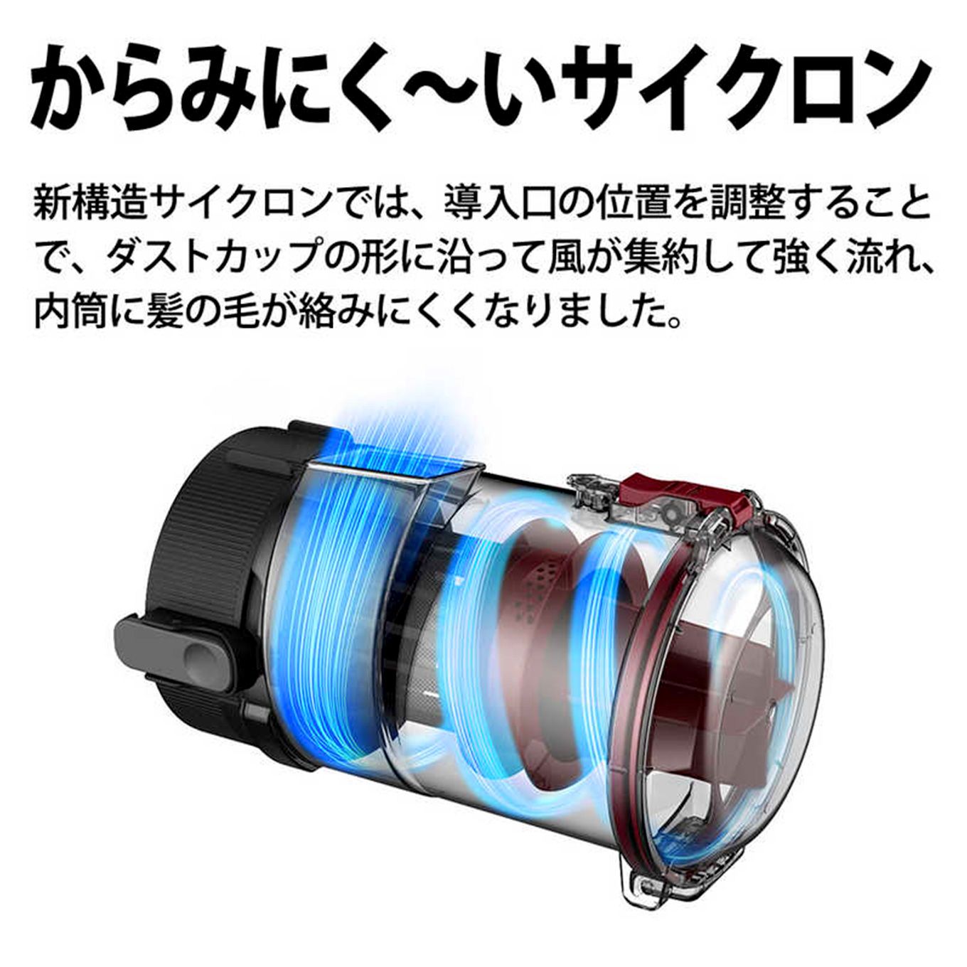 グリーン住宅ポイントコードレススティッククリーナー RACTIVE Air ラクティブエア EC-SR7(コードレス/サイクロン式)イメージ