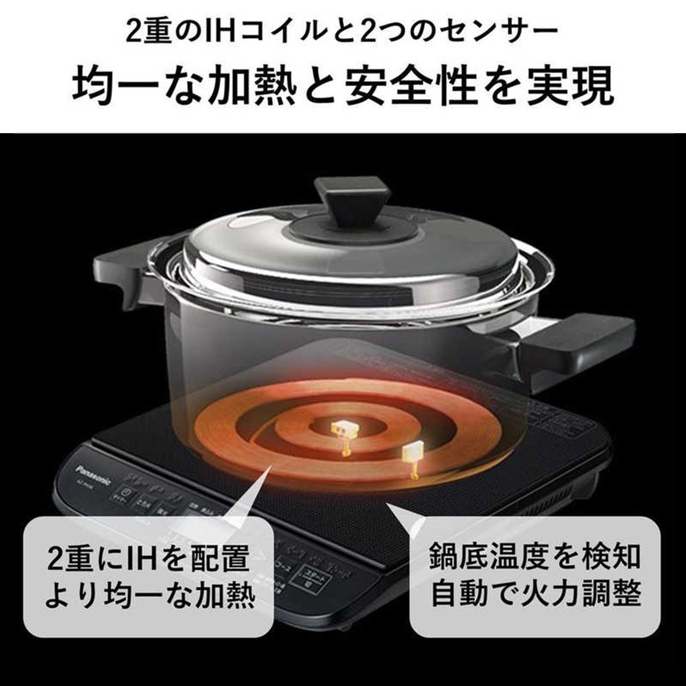 グリーン住宅ポイント卓上IH調理器 KZ-PH34(1口)イメージ