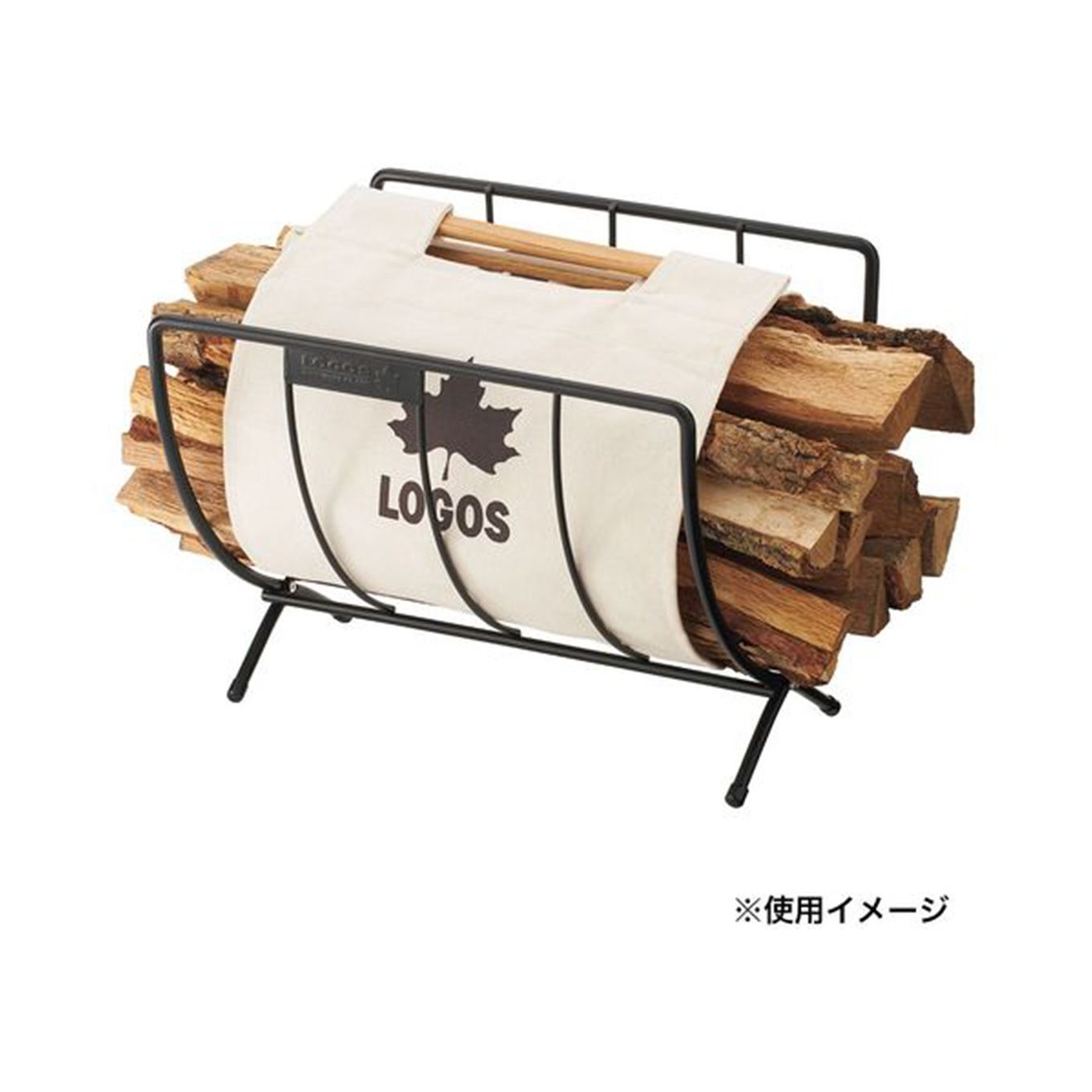 グリーン住宅ポイントLOGOS 薪ラック テーブルイメージ