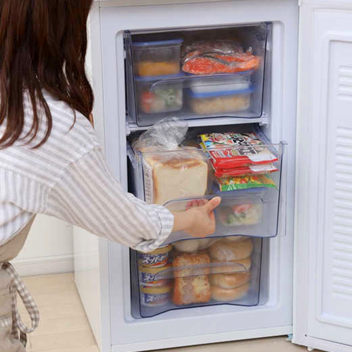 グリーン住宅ポイント1ドア冷凍庫(60L/右開きタイプ)IUSD-6Bイメージ