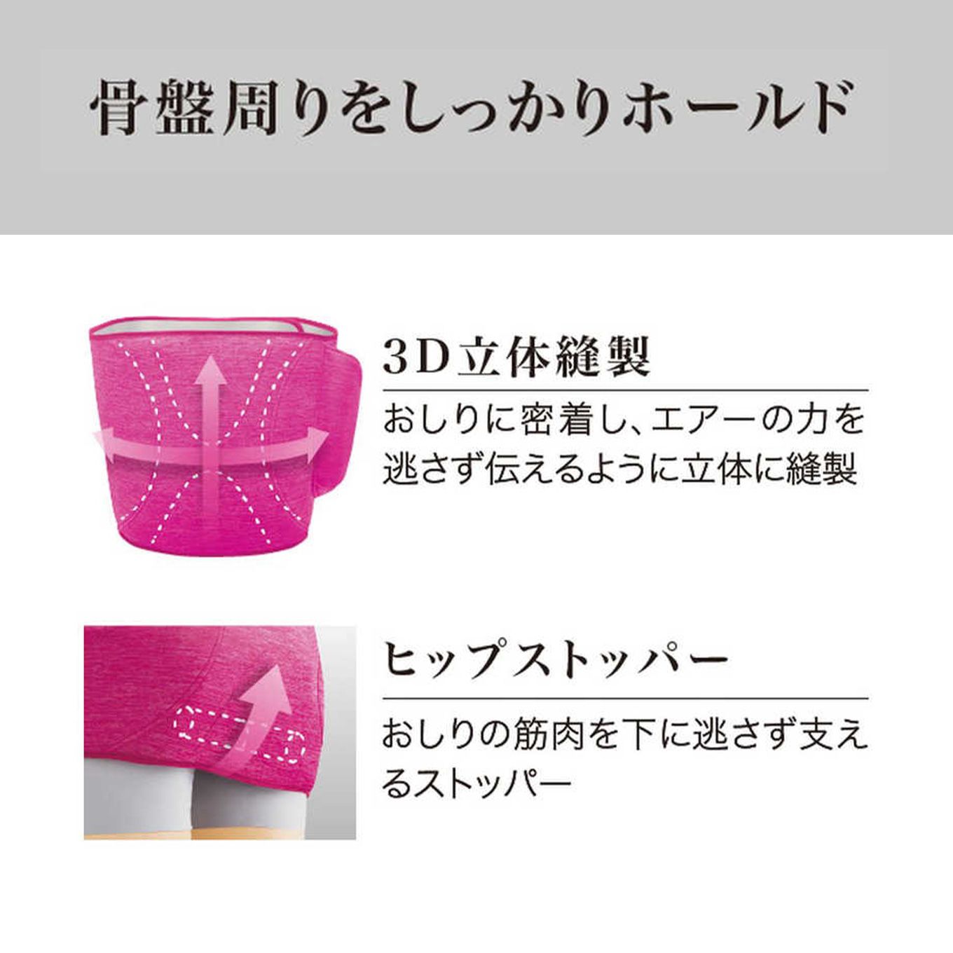 グリーン住宅ポイントエアーマッサージャー コードレス「骨盤おしりリフレ」 EW-CRA79イメージ