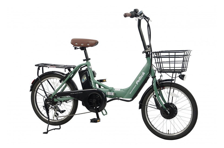 折りたたみながら両立スタンド採用
電動アシスト付き!