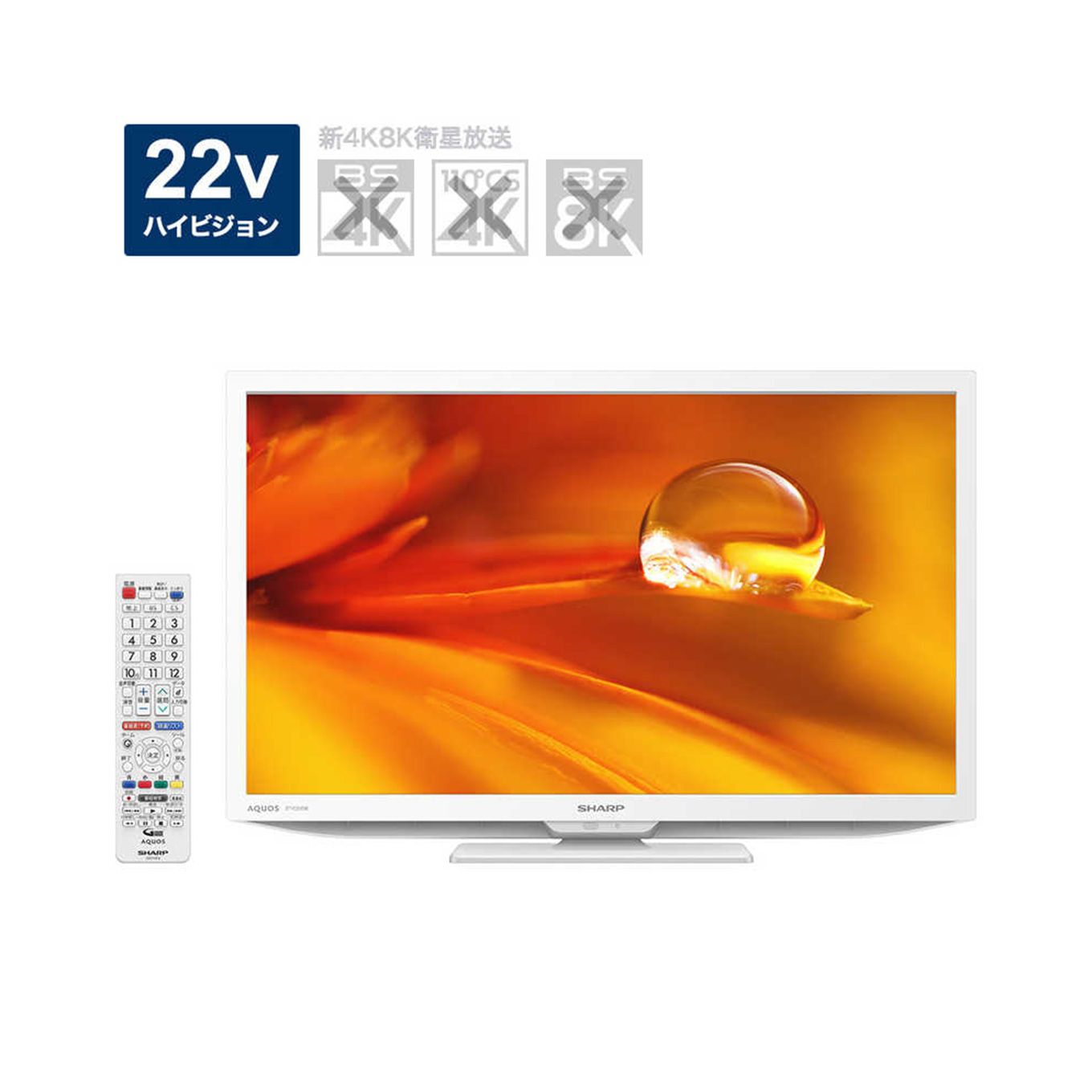 グリーン住宅ポイント液晶テレビ AQUOS アクオス 22V型 2T-C22DEWイメージ