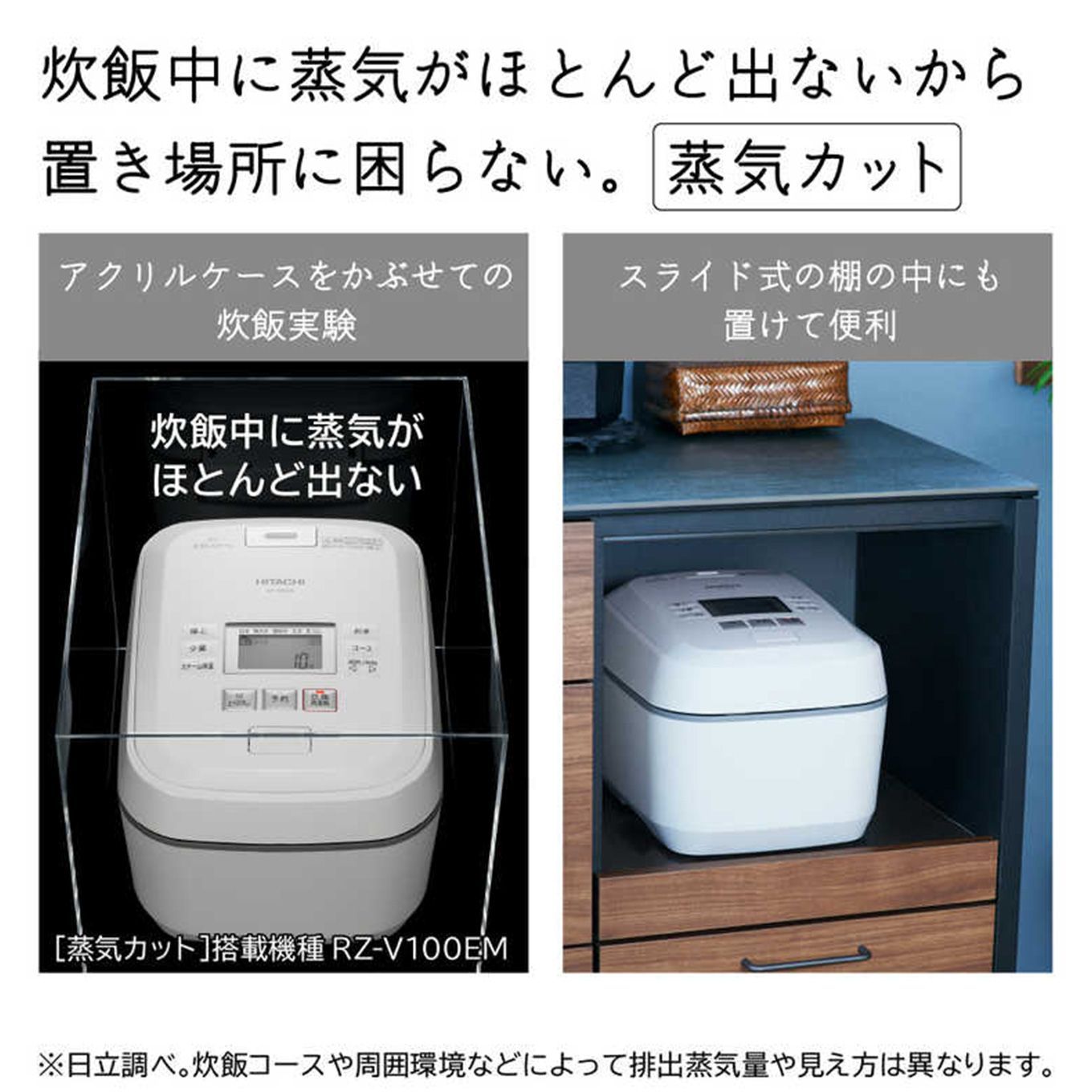 グリーン住宅ポイント圧力IHジャー炊飯器 圧力&スチーム ふっくら御膳 RZ-V100EM(5.5合)イメージ