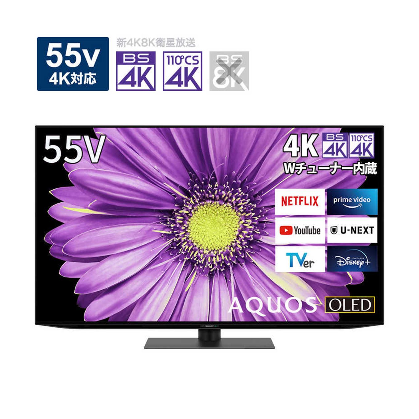 グリーン住宅ポイント4K対応有機ELテレビ AQUOS アクオス DQ2ライン 55V型 4T-C55DQ2イメージ