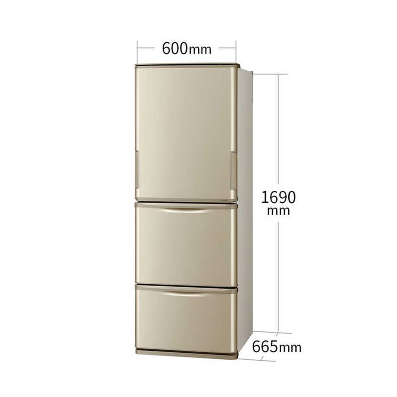 グリーン住宅ポイントプラズマクラスター冷蔵庫 SJ-X355H(3ドア/左右開き・どっちもドア/350L)イメージ