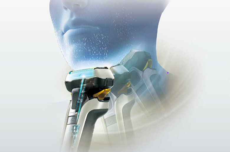 3次元に動くヘッドで肌に密着
3枚刃ラムダッシュ