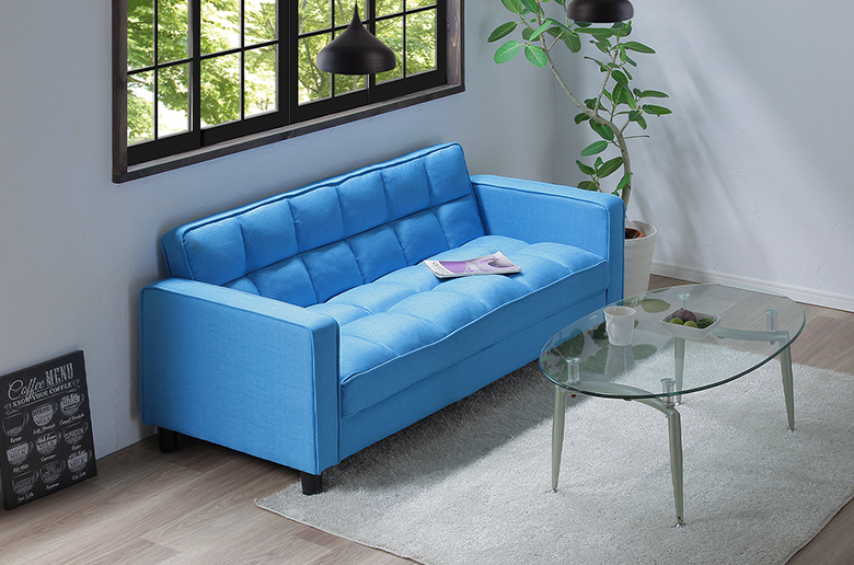 ポップなデザインで部屋を明るく!
柔らかめの座り心地が特徴