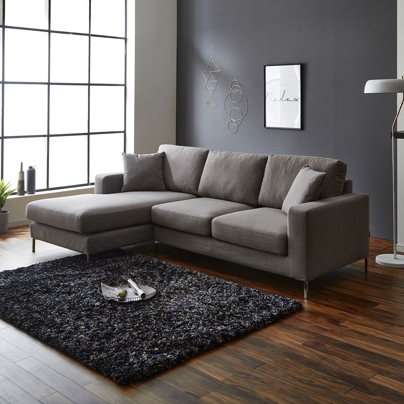 グリーン住宅ポイント右カウチソファ 高品質 ワイド(設置・組立て付き)イメージ