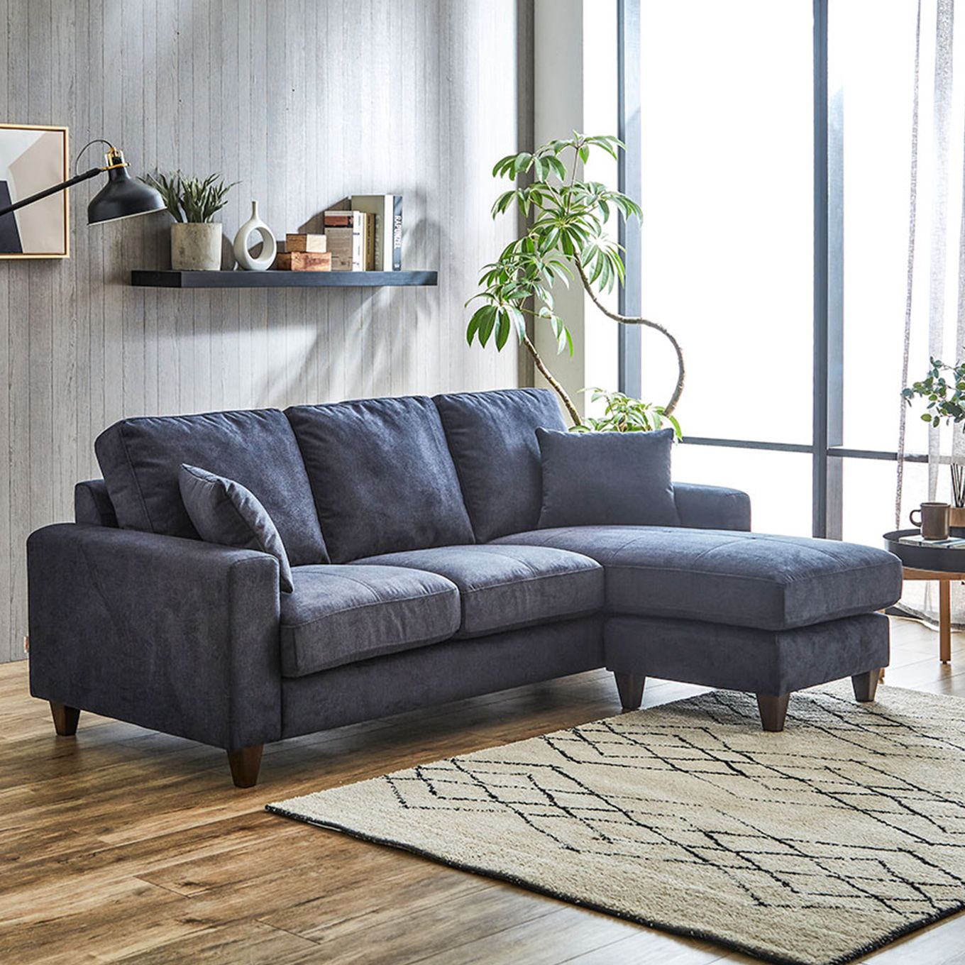 グリーン住宅ポイント組み換え可能 ポケットコイル カウチソファ(設置・組立て付き)イメージ