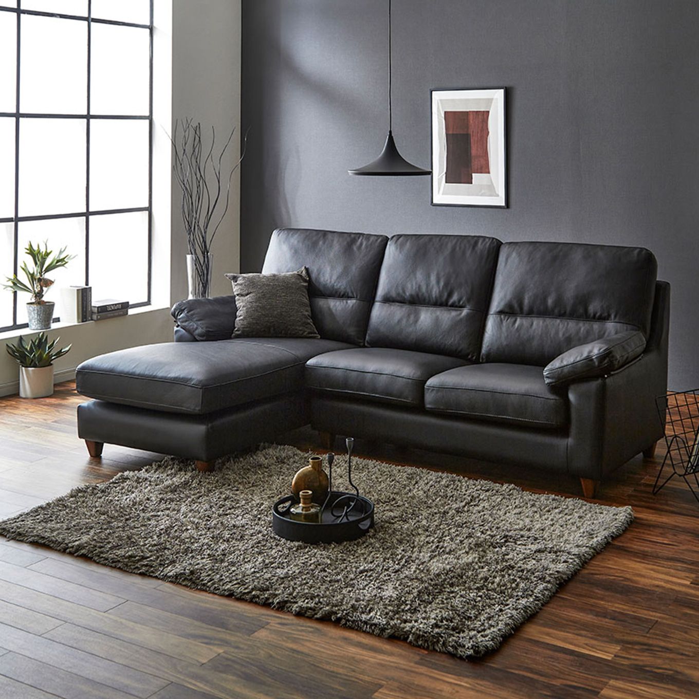 グリーン住宅ポイント厚革使用 ハイクラス 右カウチソファ(設置・組立て付き)イメージ