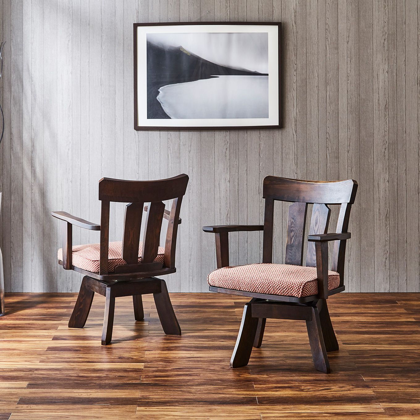 グリーン住宅ポイント素朴な風合い 幅150 ダイニング4点セット 一枚板風(開梱設置・組み立て付き)イメージ