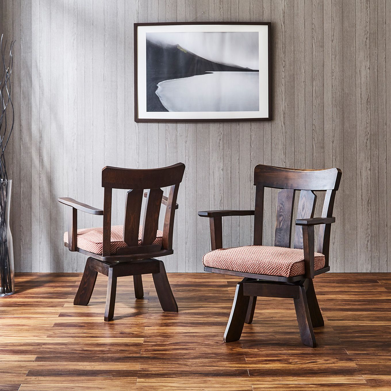 グリーン住宅ポイント素朴な風合い 幅150 ダイニング5点セット 一枚板風(開梱設置・組み立て付き)イメージ