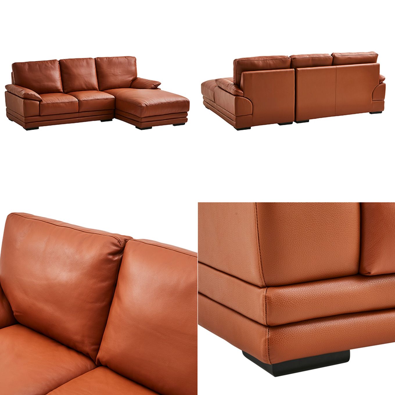 グリーン住宅ポイント左カウチソファ 本革 イタリアンレザー(設置・組立て付き)イメージ