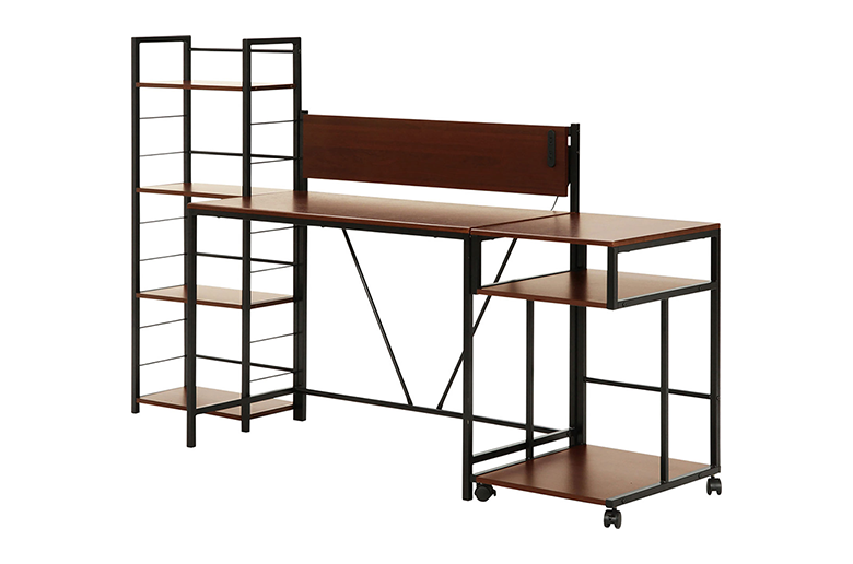 細身のスチールがシャープな印象
便利なコンセント穴が2口付!