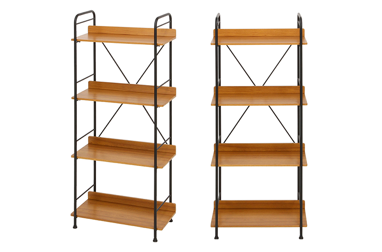 スチールとウッドの組み合わせが
オシャレなシェルフ