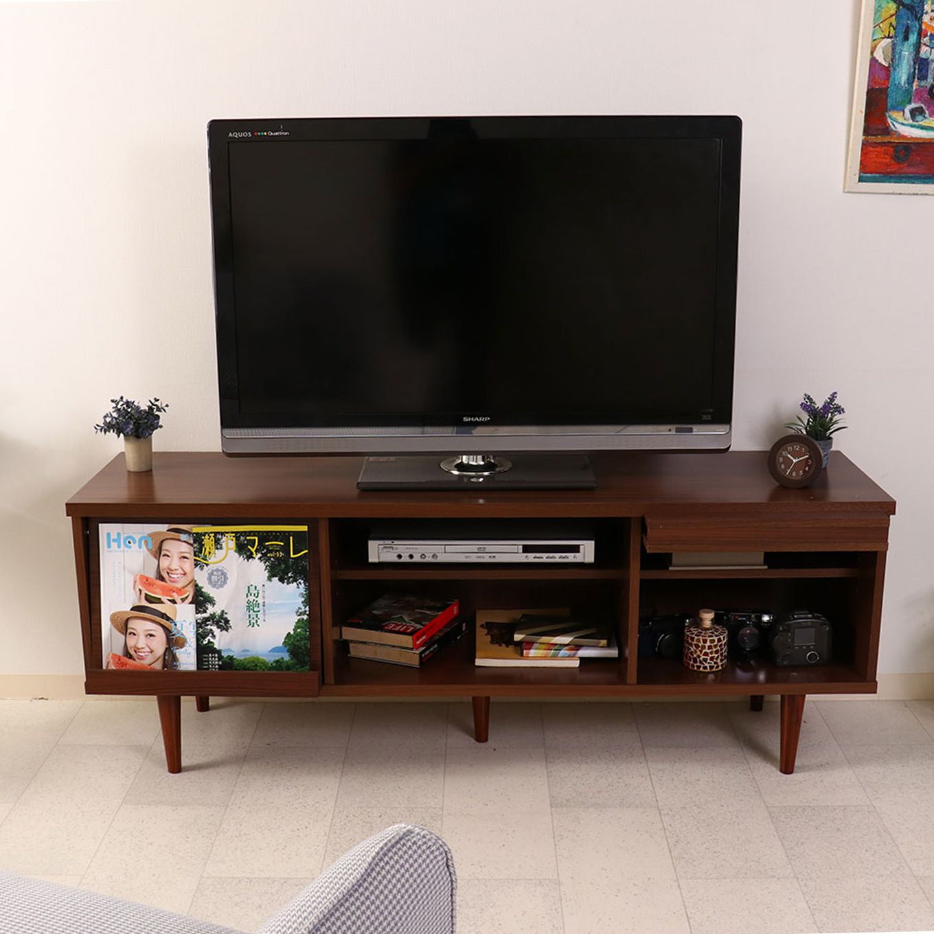 グリーン住宅ポイントフラップ型扉付 テレビボードイメージ