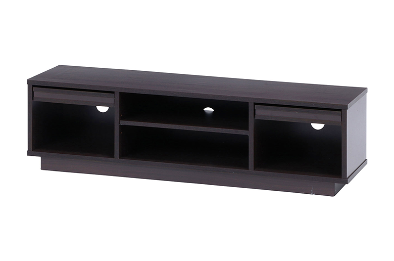 フラップ型収納なので飾って”魅せる”収納も可
背面のコード穴は配線をまとめるのに便利!