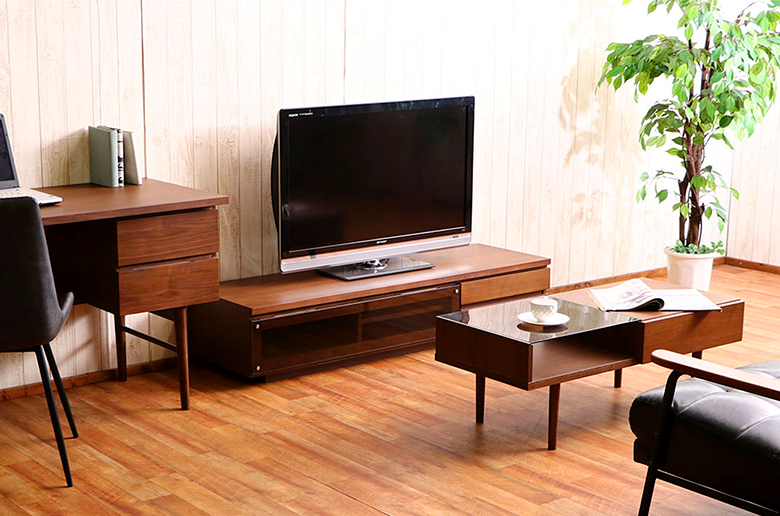 収納力抜群!
天板、引出前板に突板を使用した高級仕上げ