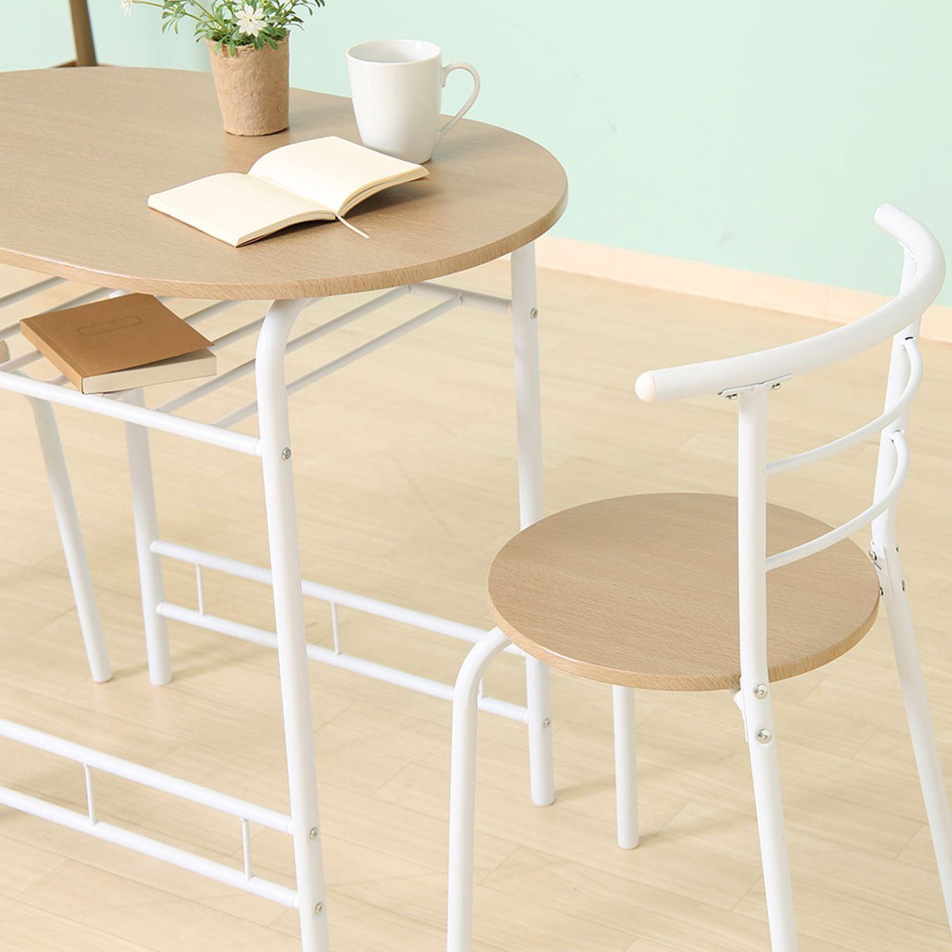 グリーン住宅ポイントウッド調テイスト ダイニング3点セットイメージ