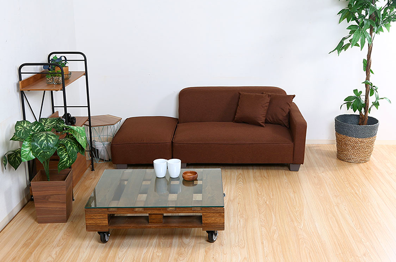 お部屋の広さに合わせて自由にレイアウト
ロータイプなので空間を広く見せてくれる