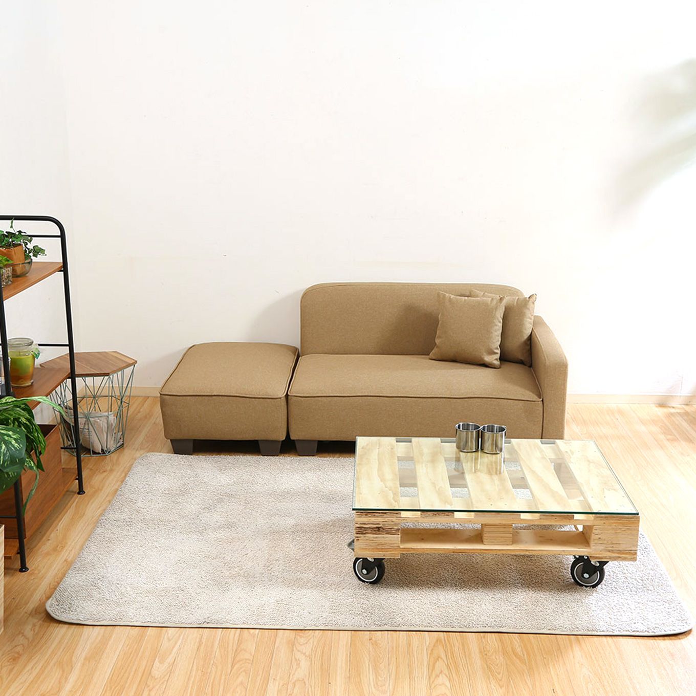 グリーン住宅ポイントアームレストオットマン ソファイメージ