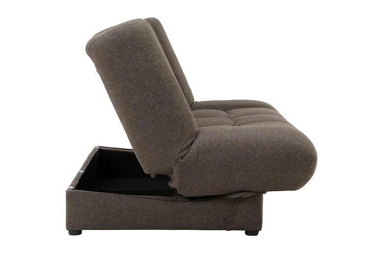 座面下は便利な収納機能付きで、
個室やワンルームなどにも使いやすいソファベッド