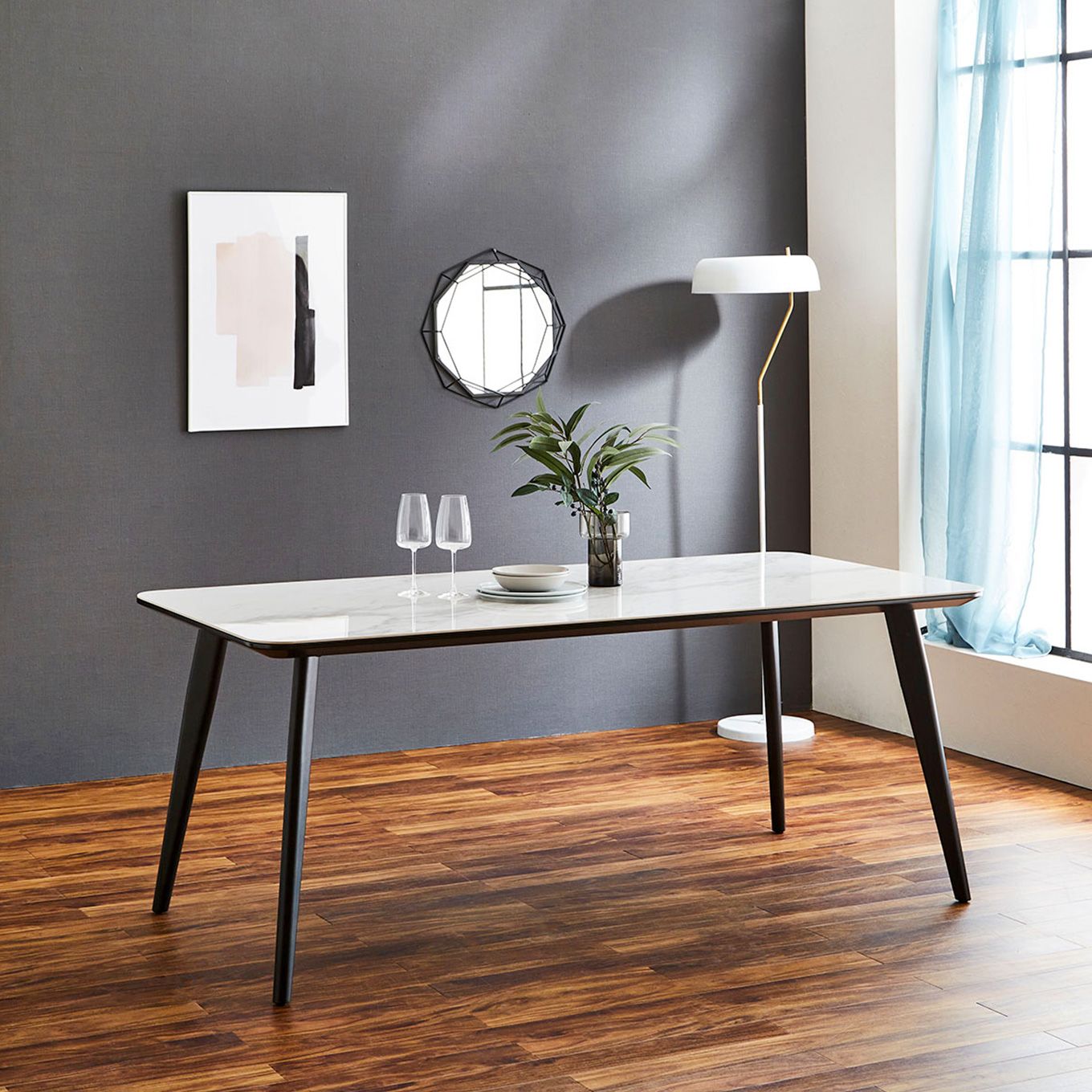 グリーン住宅ポイント耐久性 耐熱性 セラミック ダイニングテーブル 幅180(設置・組立て付き)イメージ