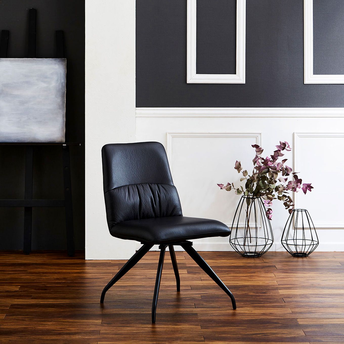 グリーン住宅ポイント肘無し 回転式 チェア PUレザー(設置・組立て付き)イメージ