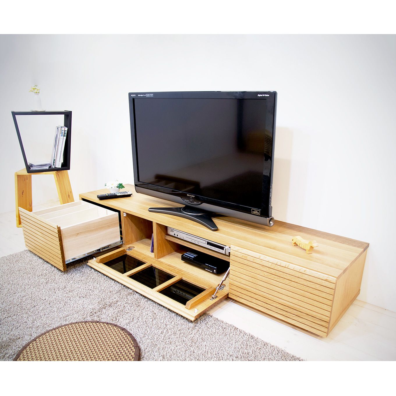 グリーン住宅ポイント無垢材 テレビボード 風雅 ローボード 幅1800(設置付き)イメージ