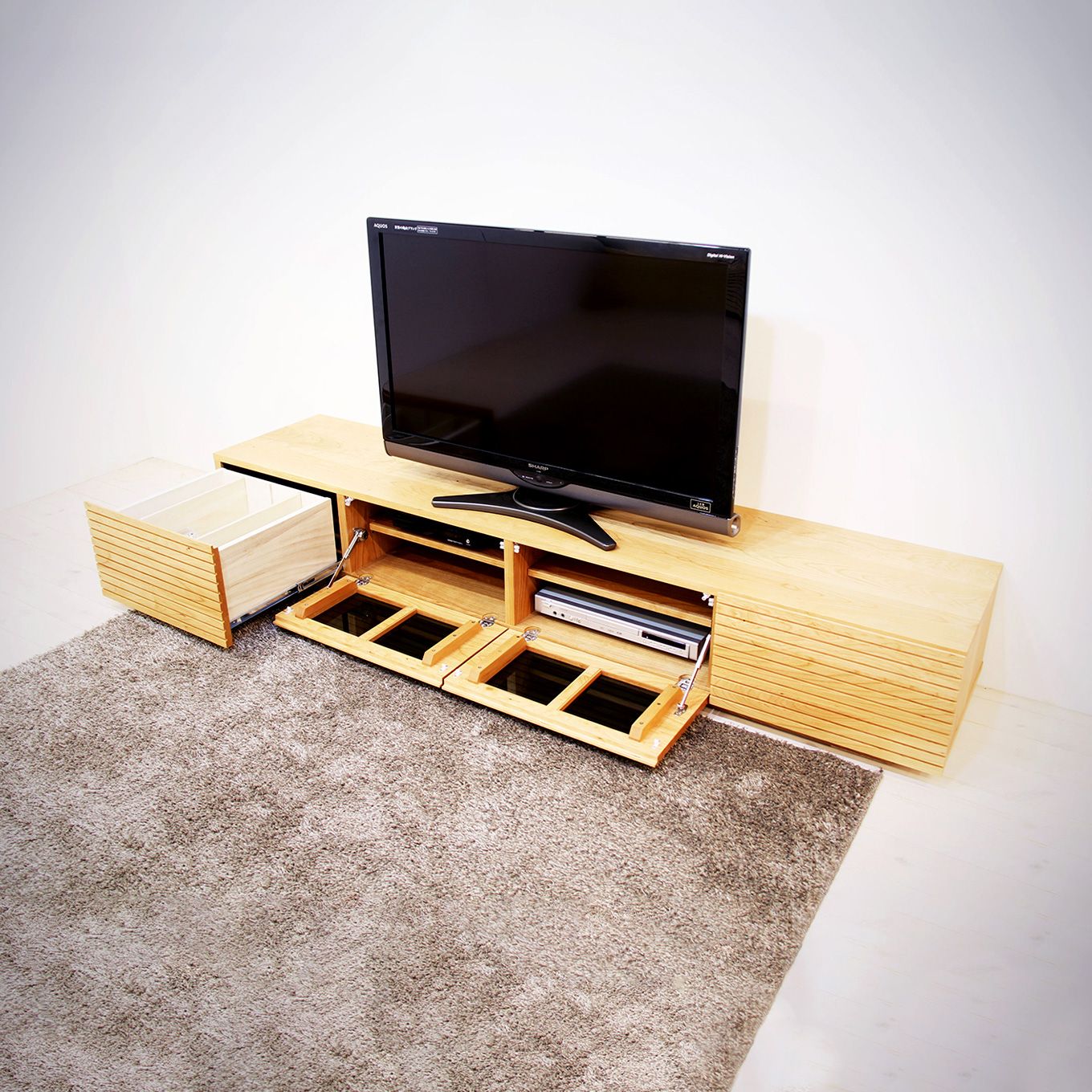 グリーン住宅ポイント無垢材 テレビボード 風雅 ローボード 幅2000(設置付き)イメージ