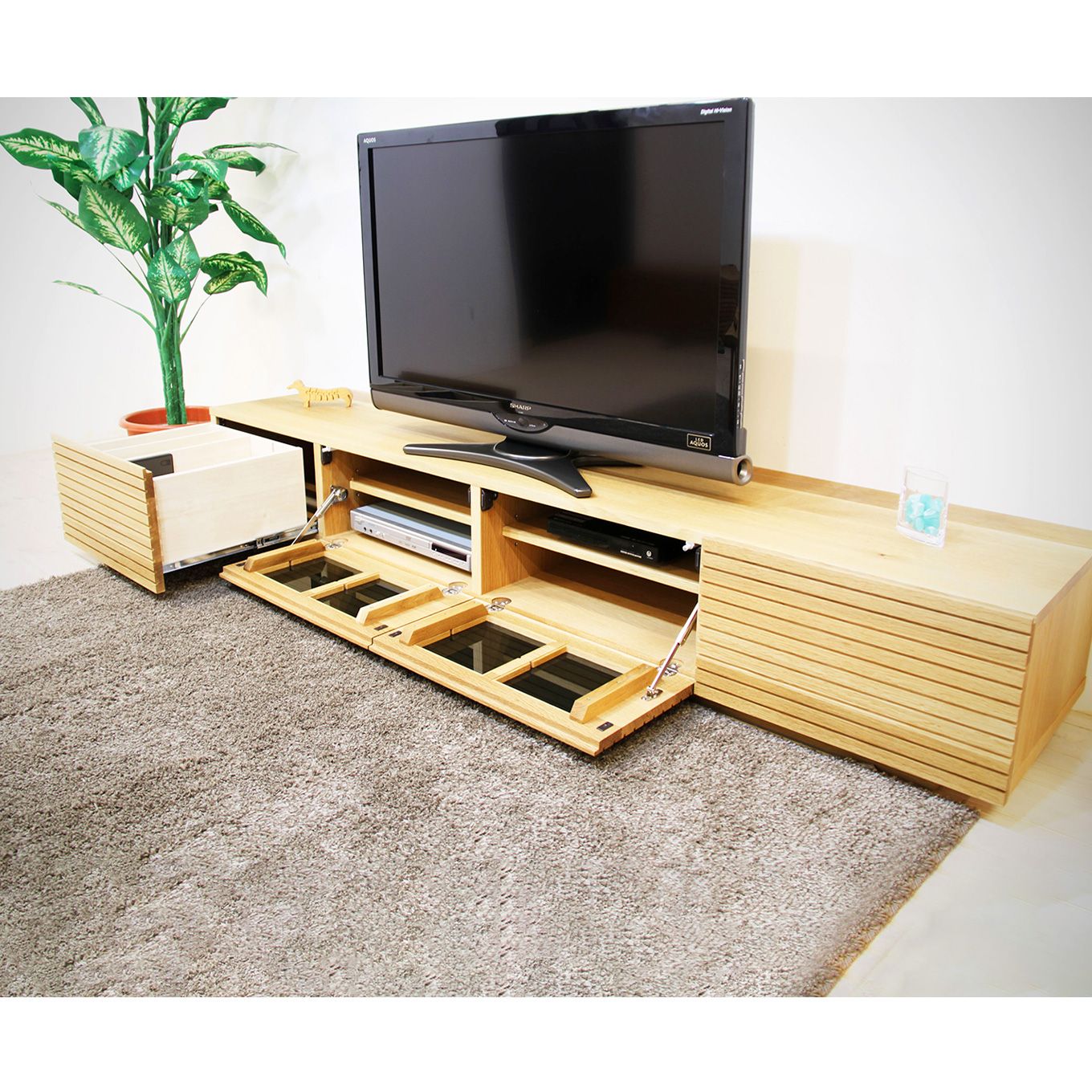 グリーン住宅ポイント無垢材 テレビボード 風雅 ローボード 幅2000(設置付き)イメージ