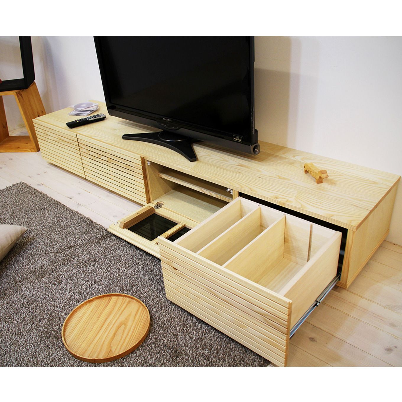 グリーン住宅ポイント無垢材 テレビボード 風雅 ローボード 幅2000(設置付き)イメージ