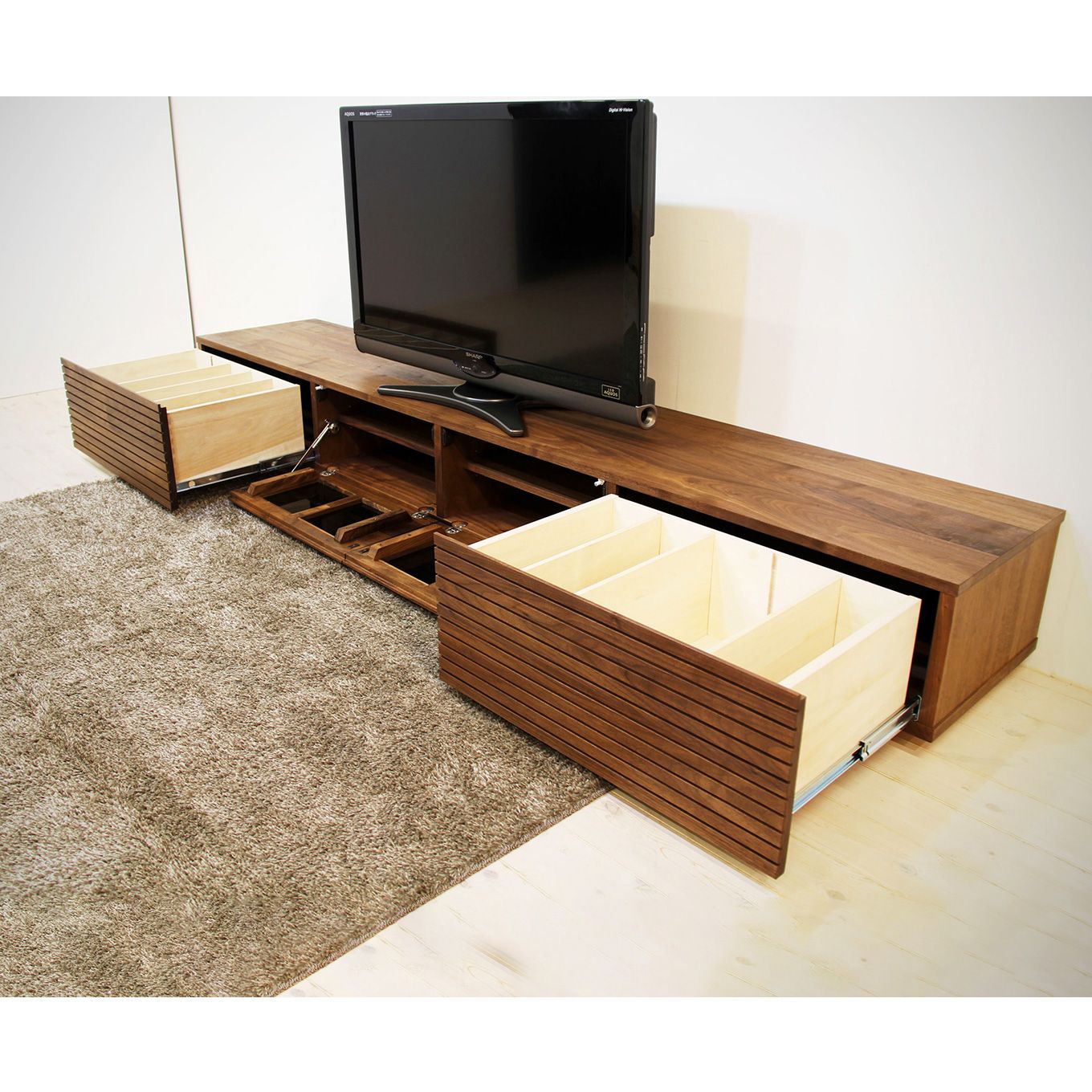 グリーン住宅ポイント無垢材 テレビボード 風雅 ローボード 幅2200(設置付き)イメージ