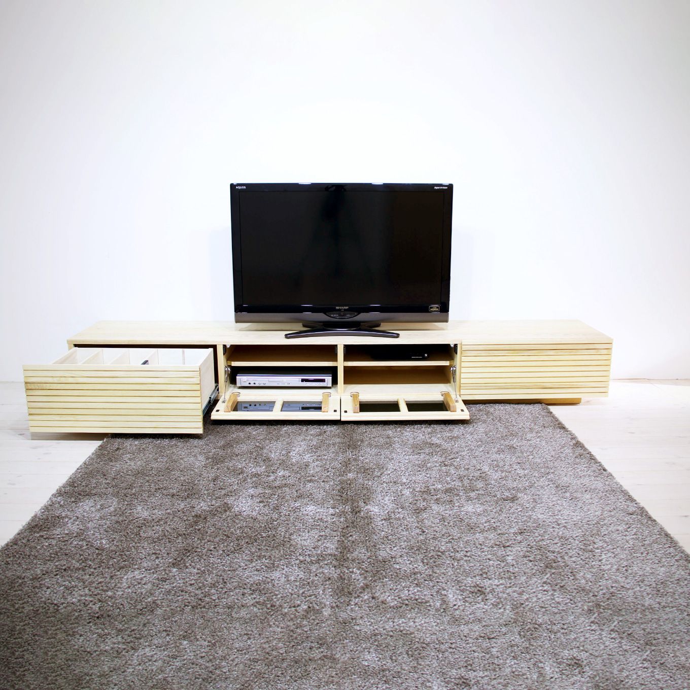 グリーン住宅ポイント無垢材 テレビボード 風雅 ローボード 幅2200(設置付き)イメージ