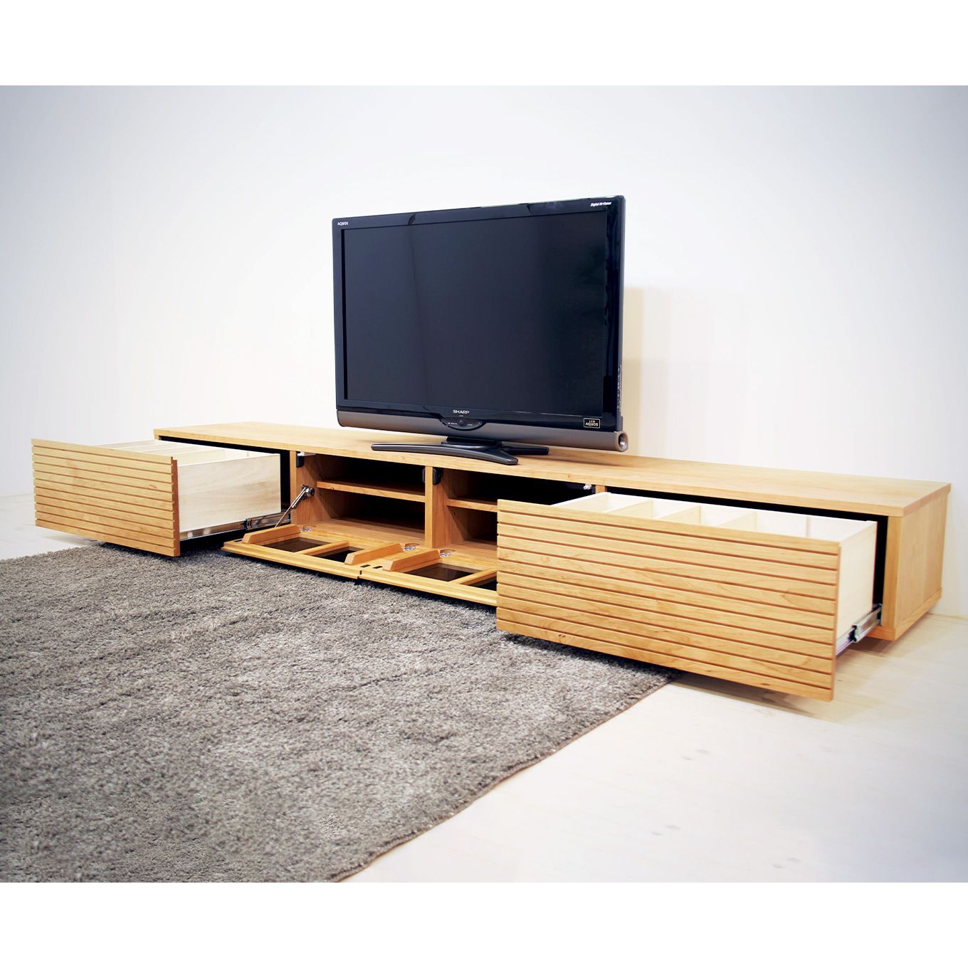 グリーン住宅ポイント無垢材 テレビボード 風雅 ローボード 幅2300(設置付き)イメージ