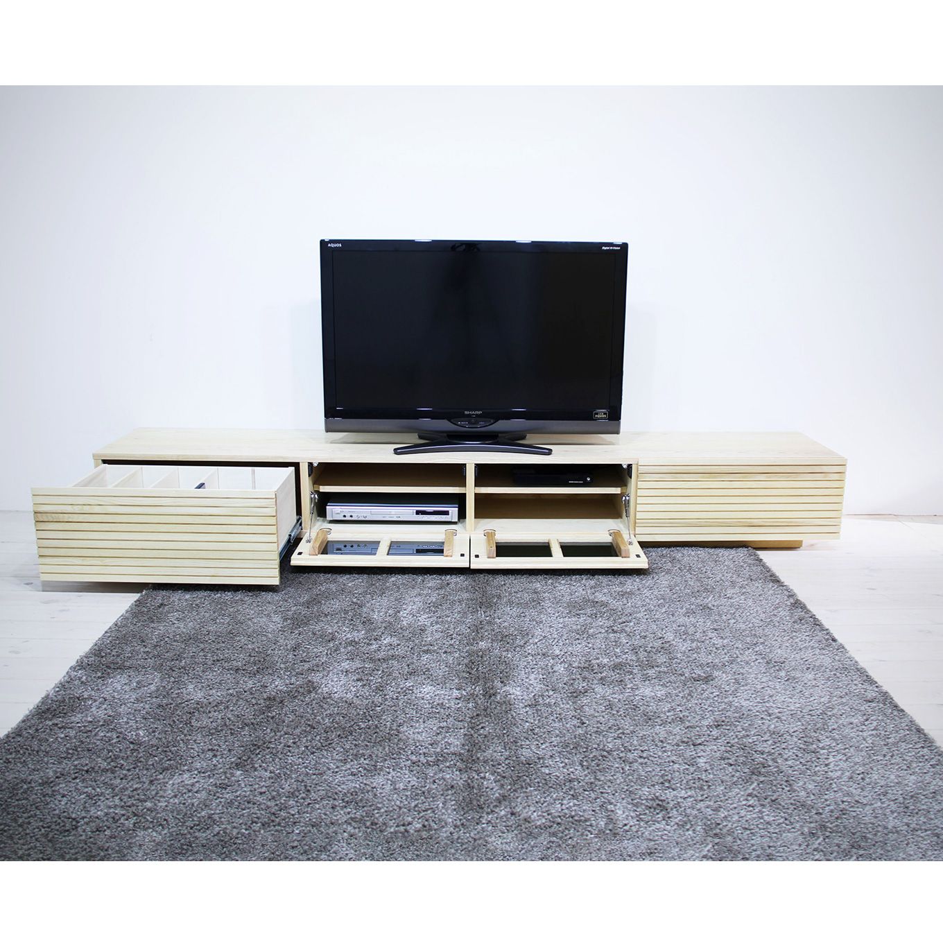 グリーン住宅ポイント無垢材 テレビボード 風雅 ローボード 幅2400(設置付き)イメージ