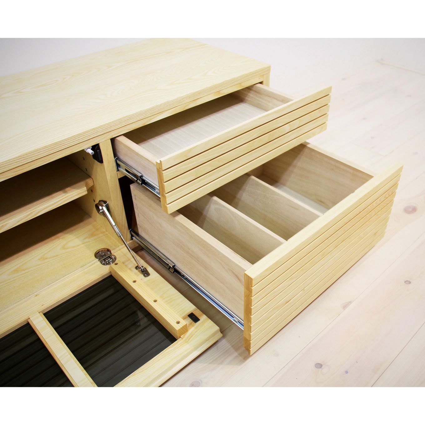 グリーン住宅ポイント無垢材 テレビボード ハイタイプ 風雅 type2 ローボード 幅2000(設置付き)イメージ