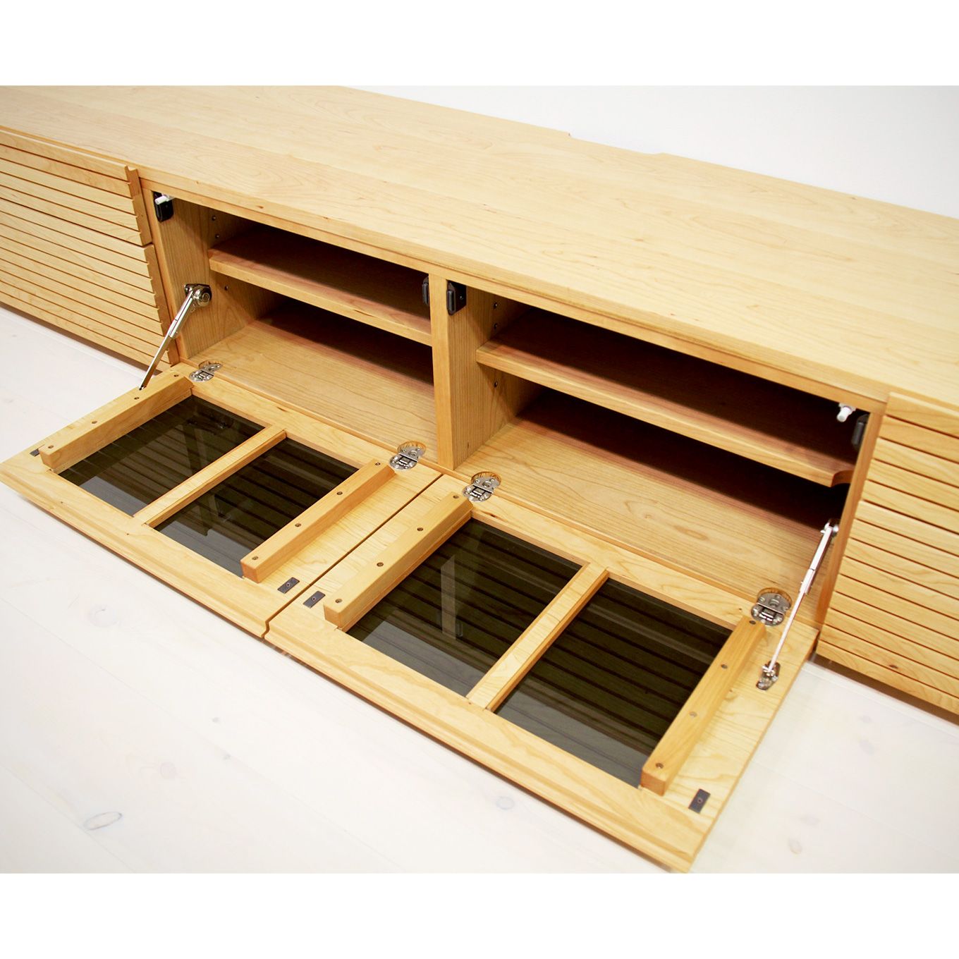 グリーン住宅ポイント無垢材 テレビボード ハイタイプ 風雅 type2 ローボード 幅2200(設置付き)イメージ