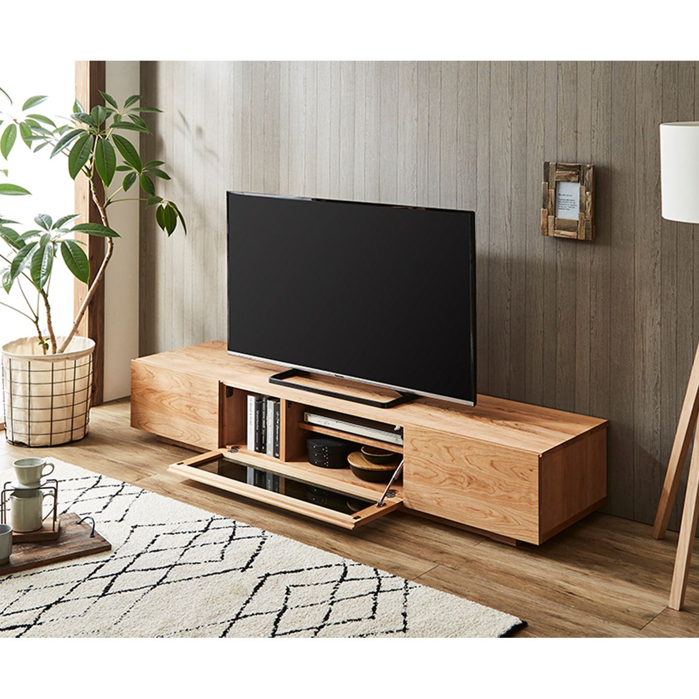 グリーン住宅ポイント無垢材 テレビボード 凛 ローボード 幅1800(設置付き)イメージ