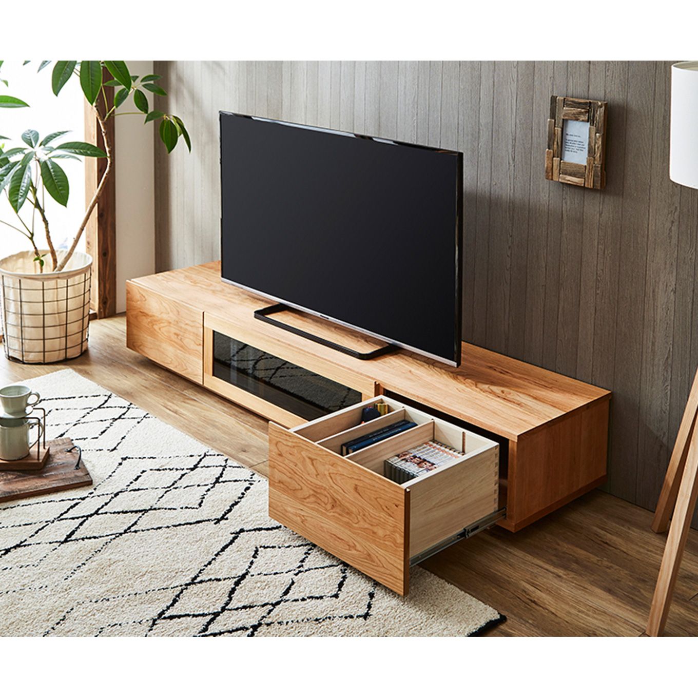 グリーン住宅ポイント無垢材 テレビボード 凛 ローボード 幅1800(設置付き)イメージ