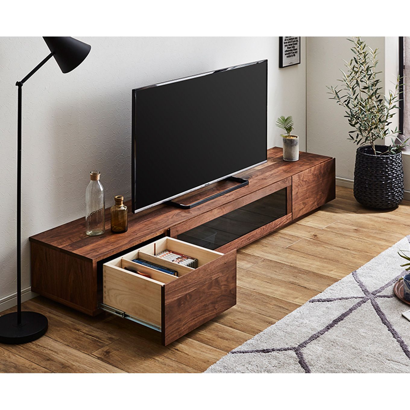 グリーン住宅ポイント無垢材 テレビボード 凛 ローボード 幅2000(設置付き)イメージ