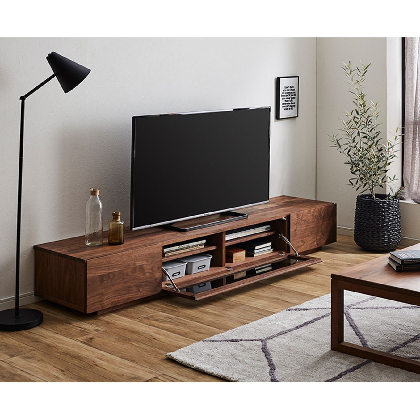 グリーン住宅ポイント無垢材 テレビボード 凛 ローボード 幅2000(設置付き)イメージ