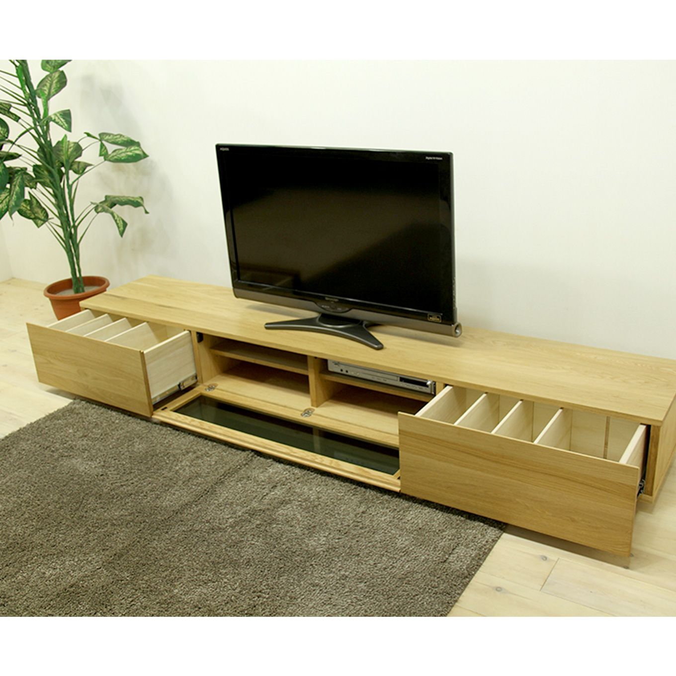 グリーン住宅ポイント無垢材 テレビボード 凛 ローボード 幅2000(設置付き)イメージ